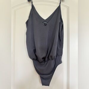 Express Charcoal Sleeveless Bodysuit